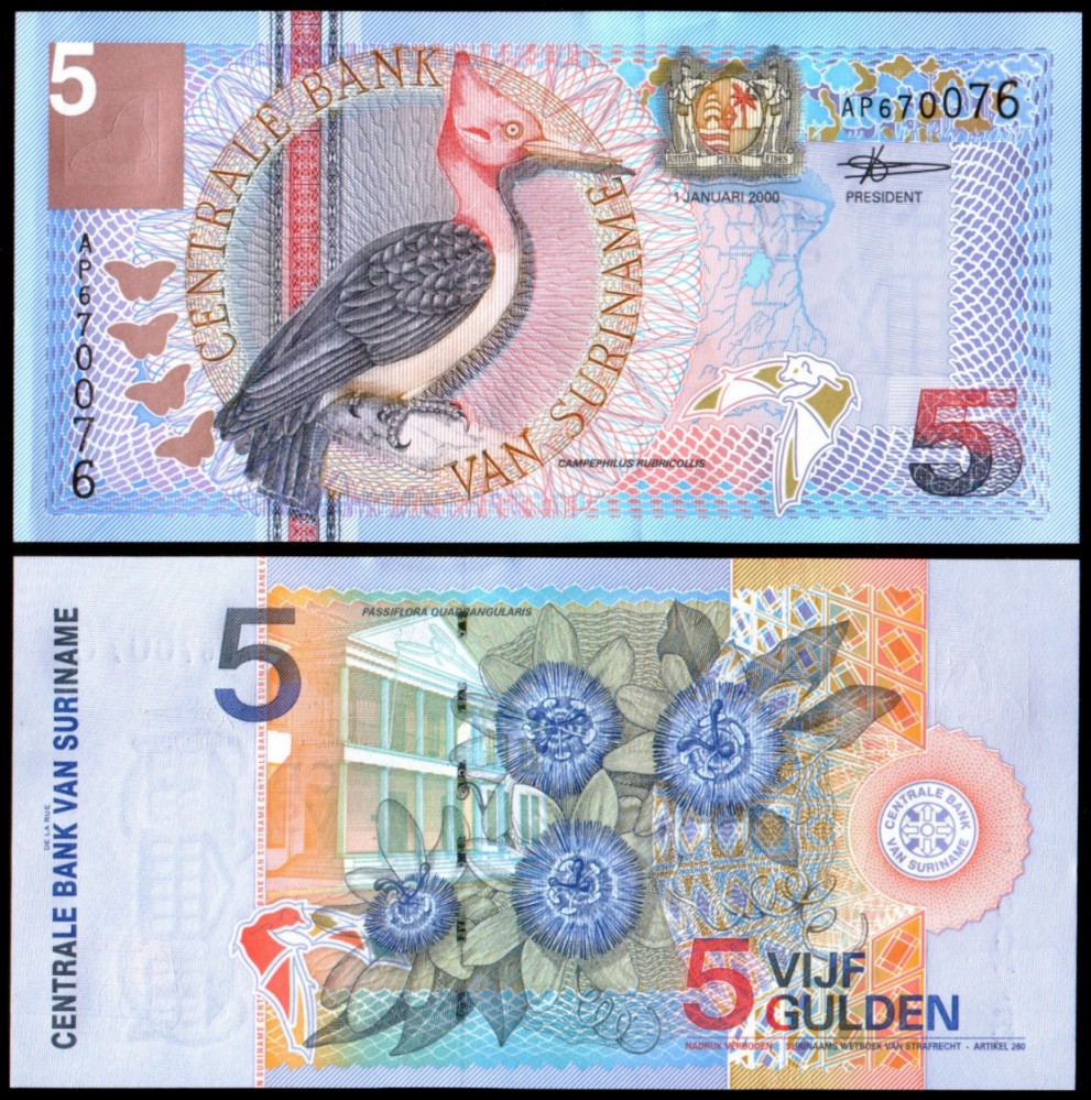 Surinam 2000 - 5 gulden UNC